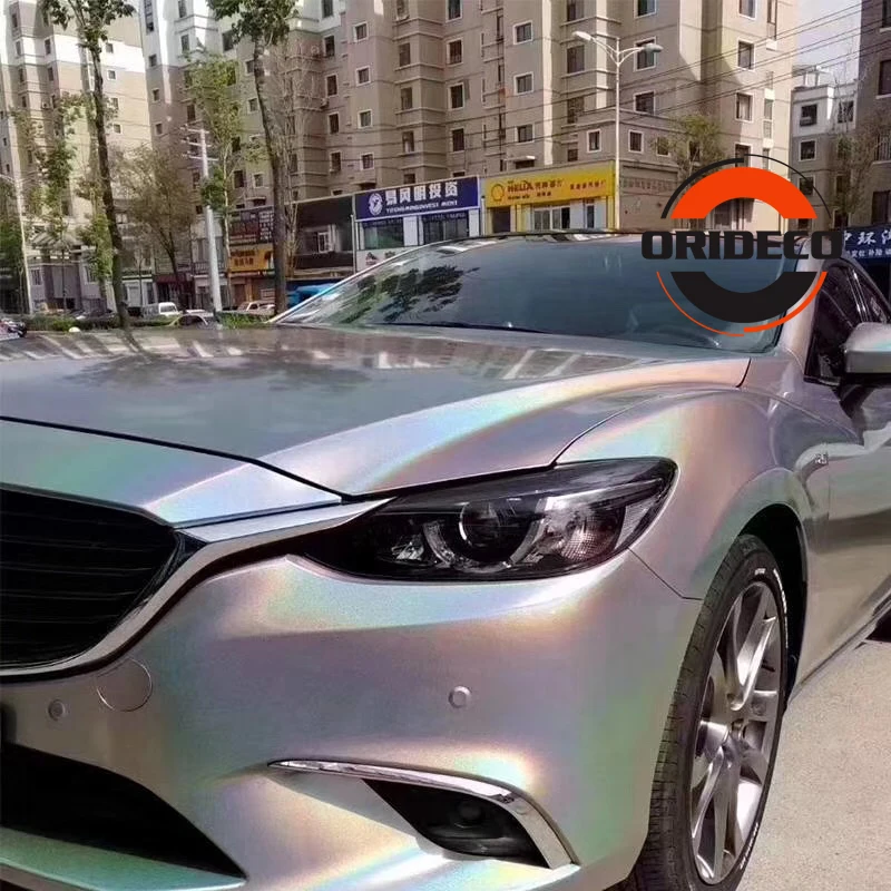 2019 голографическая Лазерная Серебряная Автомобильная виниловая пленка наклейка