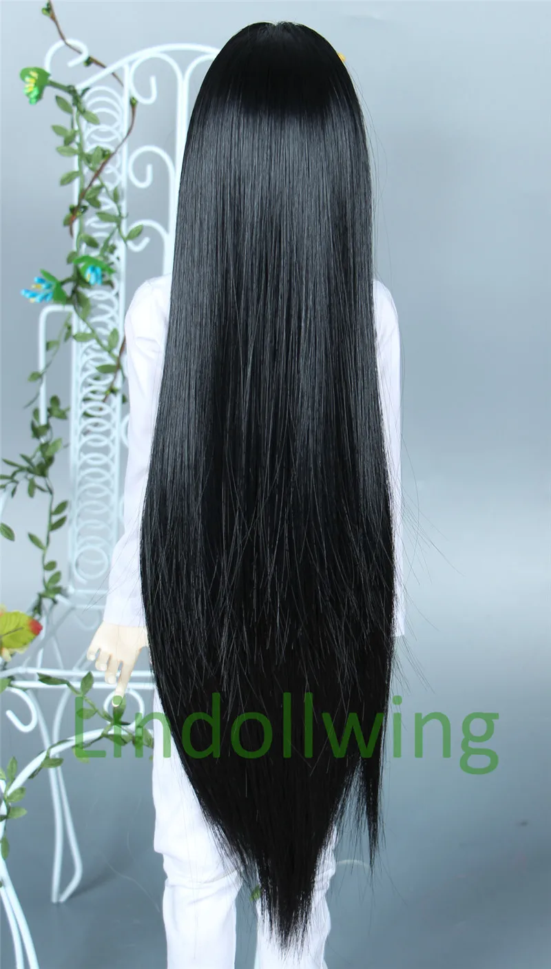 1/3 BJD парик Pullip Dal DD SD LUT Dollfie кукла 8-9 дюймов длинный черный 50 см | Игрушки и хобби