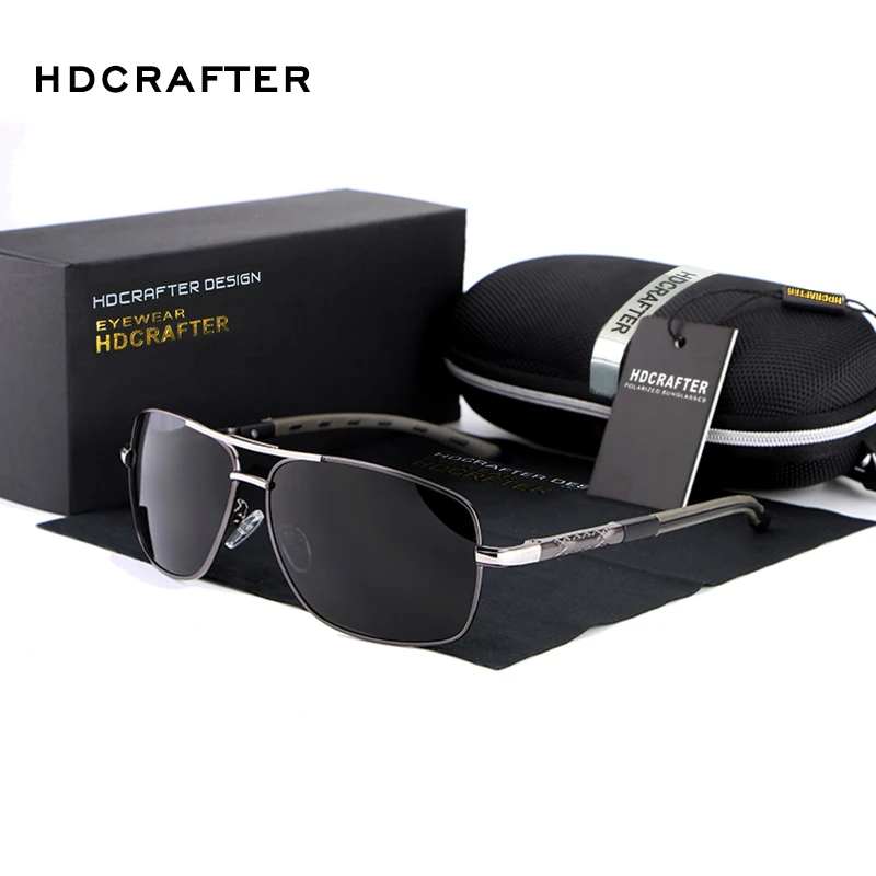 Солнцезащитные очки HDCRAFTER Мужские поляризационные зеркальные солнечные для