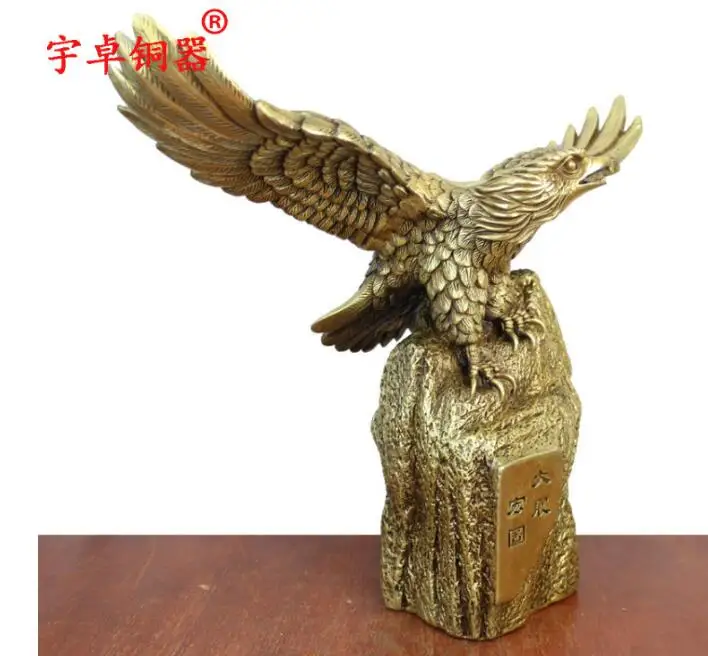 16&quot Art Deco Sculpture Flying Eagle Falcon Hawk Bronze Statue | Дом и сад
