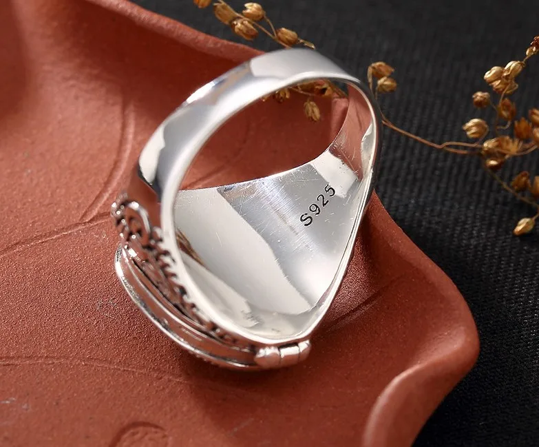 Кольцо из чистого серебра S925 с открытым корпусом Непала|pure silver|ring ringring silver |