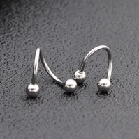 50pcs 16gx6810 liplabretear hoop ring surgical steel ear diath helix cartilage ring hoop stud s shape body piercing jewelry