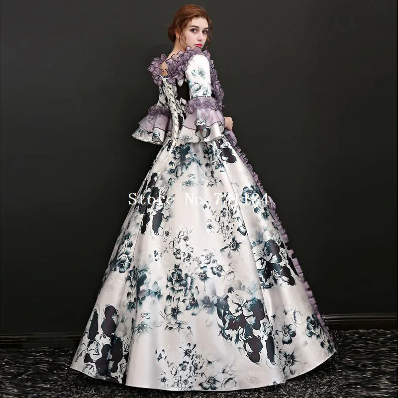 Винтажное платье Marie Antoinette Маскарадные платья для сцены Театральные 17