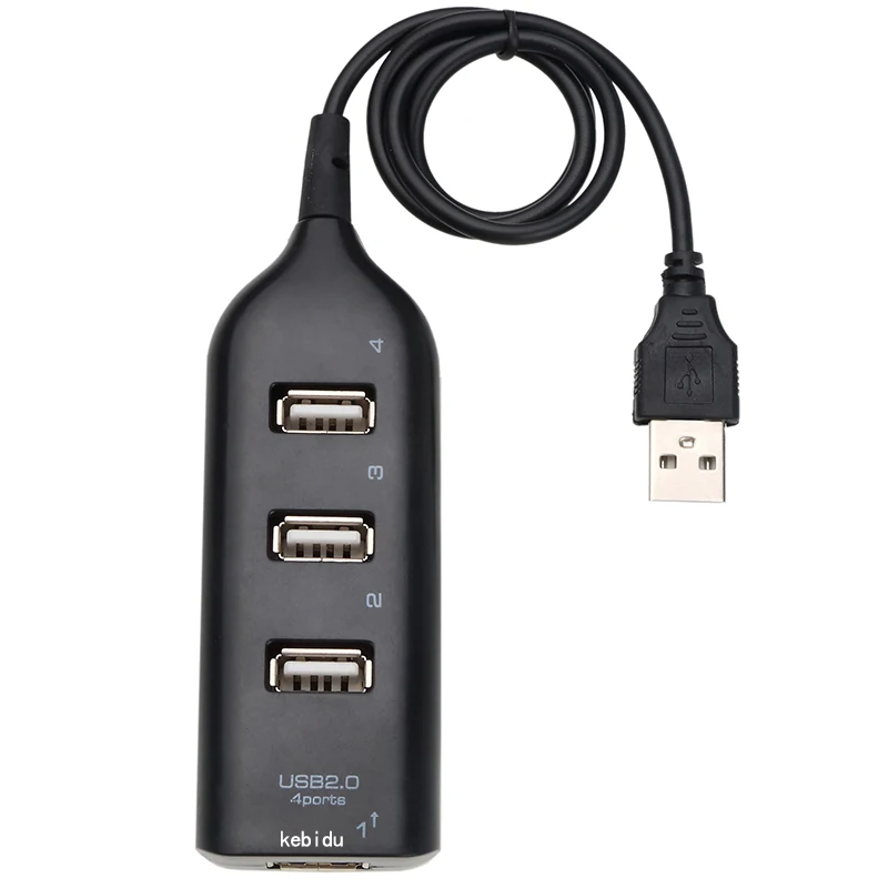 USB 2 0 4 портовый usb хаб Сплиттер Kebidu адаптер концентратор высокоскоростной мини