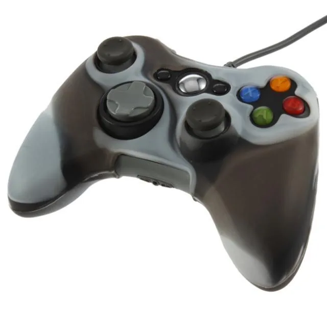 Ледяной Синий камуфляж мягкий силиконовый чехол для Microsoft Xbox 360 контроллер |