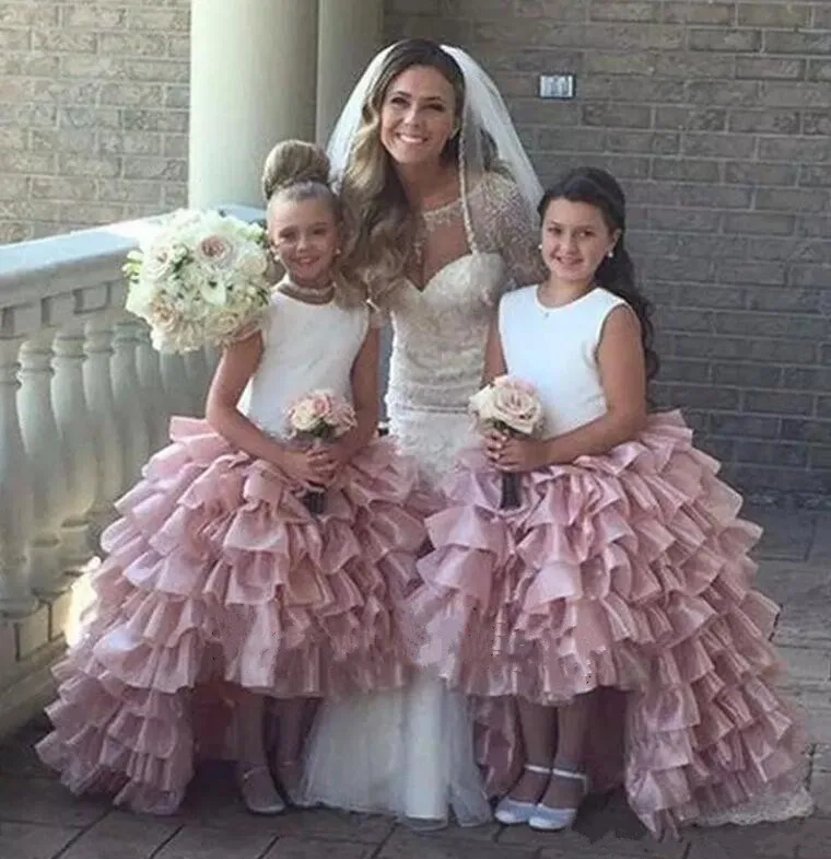 Vestidos De Comunion Платье для девочек на день рождения длинное платье со шлейфом высоких