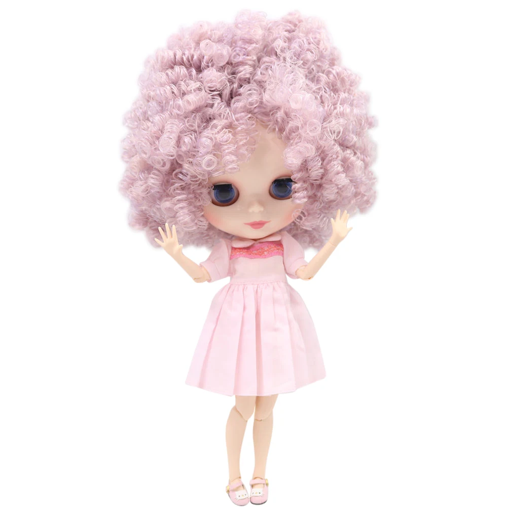 Ледяной обнаженный завод Blyth кукла No. BL1049/2352 фиолетовый микс розовые афро волосы