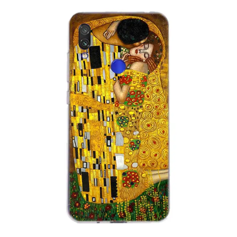 Kiss by Gustav Klimt Silicone Case For Xiaomi Redmi Y3 S2 Y2 Note 7 6 5 Pro 4 4X 5A 6A Pocophone F1 Mi 8 A2 lite 9 A1 Cover |