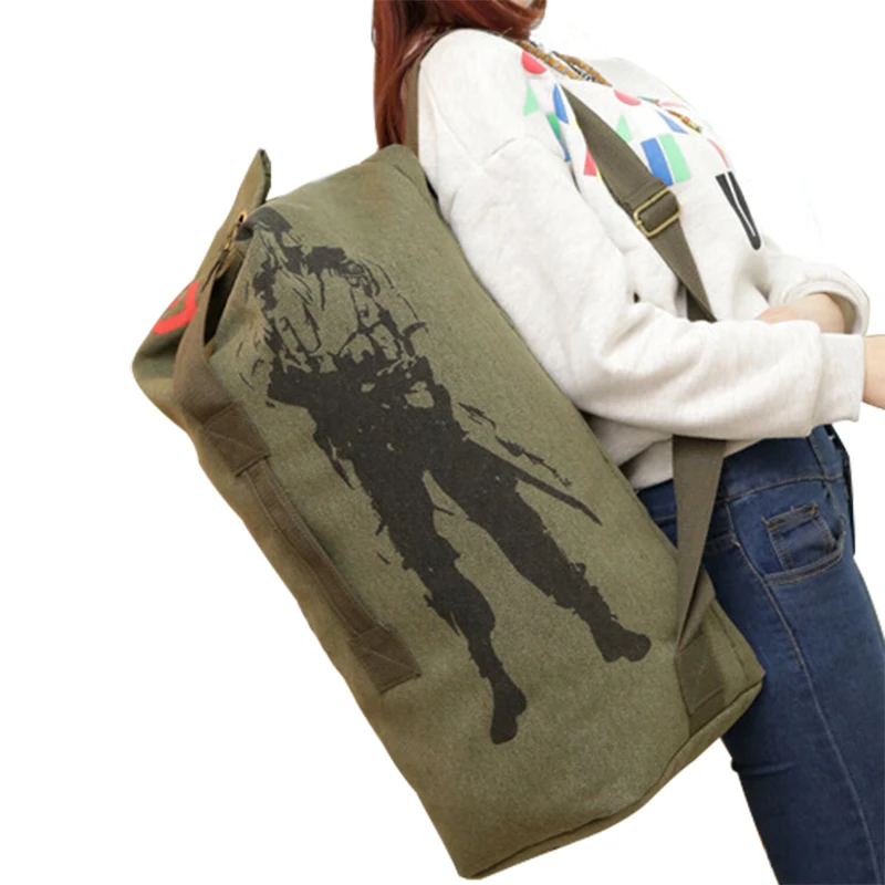 Мужской винтажный многофункциональный военный холщовый рюкзак дорожный