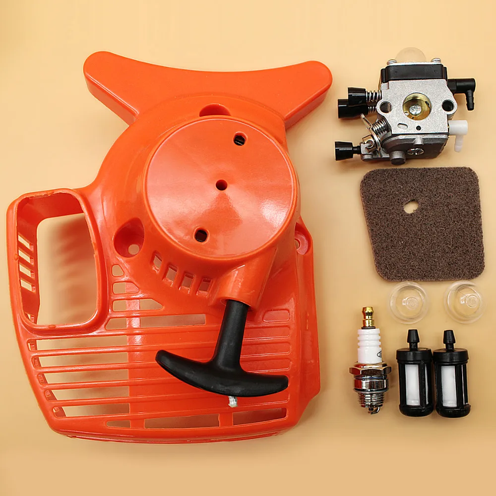 Стартер карбюратор воздушный фильтр комплект для STIHL FS55 FS46 FS45 FS38 FC55 HL45 KM55 FS 55 триммер Edger Weedeater 41401200619