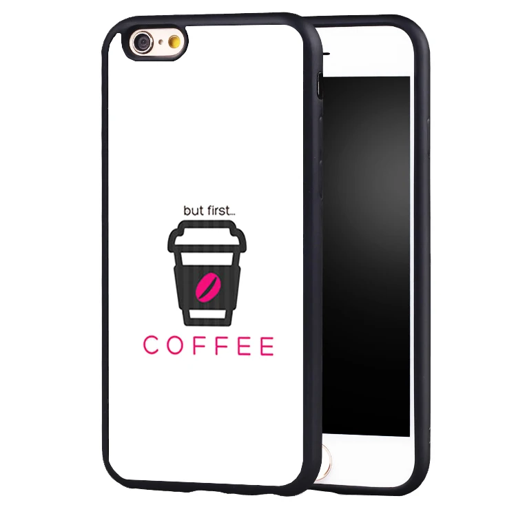 ok but first coffee Amazing Soft Silicone Full Protective case Cover For iPhone X 8 7 7Plus 6 6S Plus 5 5S SE |