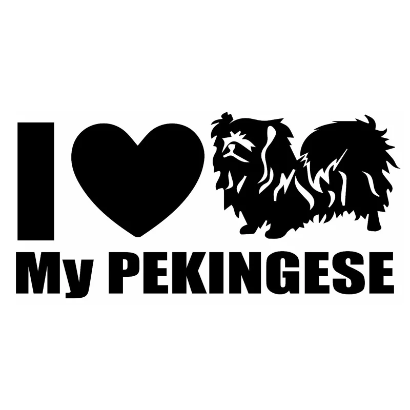 14.5*7 cm Jɺime Mon Pekinois De Voiture Animaux Autocollants Vinyle Stickers Moto Car Styling Accessoires | Автомобили и
