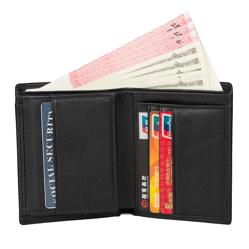 Новый мужской кошелек из натуральной кожи маленький для монет Cuzdan Walet Portomonee Mini Slim