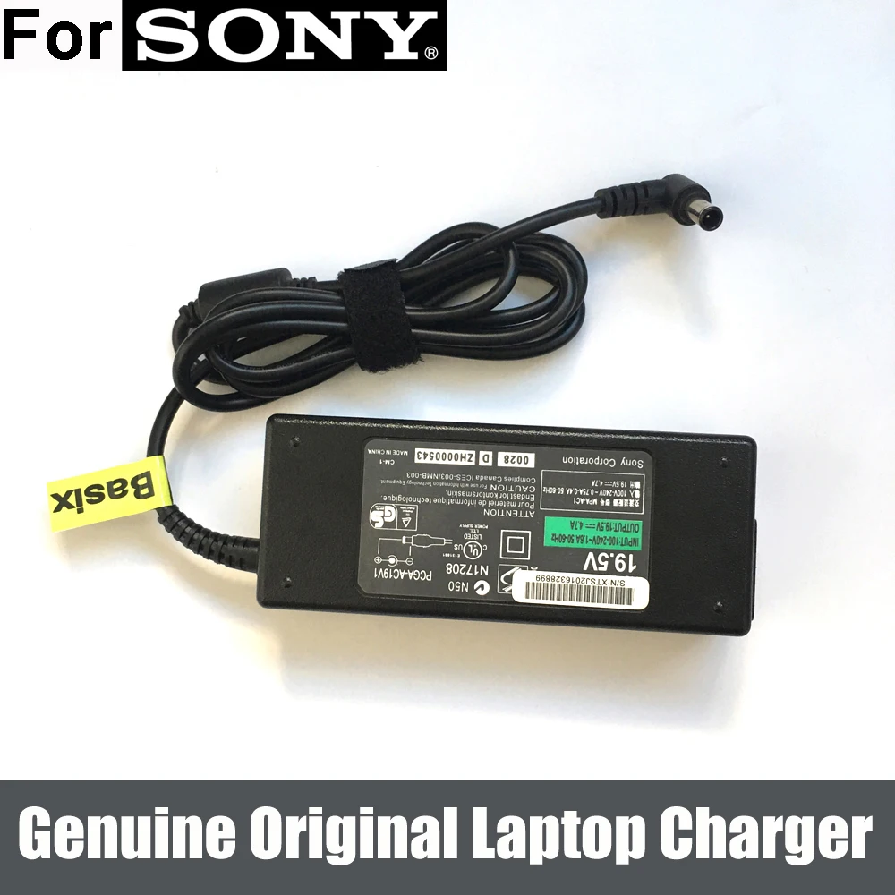 

Genuine Original 19.5V 4.7A Notebook AC Adapter Charger for Sony Vaio VGP-AC19V48 VPCCW17FX/B VPCCW21FX/B 90W