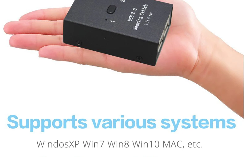 Usb Переключатель Селектор usb2.0 хаб ручной обмен 2 в 4 из клавиатура и мышь Обмен Переключатель принтер обмен для вычисления