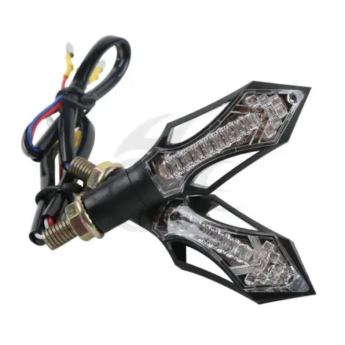 Мотоцикл Универсальный Пара Черный Мини LED поворотники задний фонарь для Honda| |