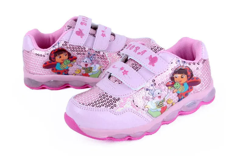 Children's leisure shoes girl's princess pink and dark dora design cartoon Freeshipping | Детская одежда и обувь
