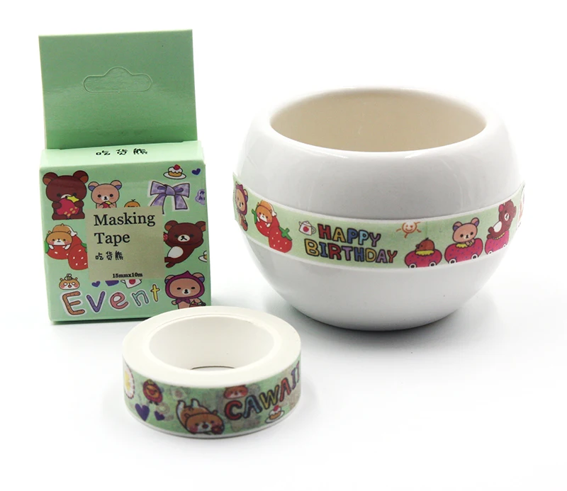 1 шт. Маскировочная лента 15 х10 м|tape diy decoration|tape kawaiibear washi tape |