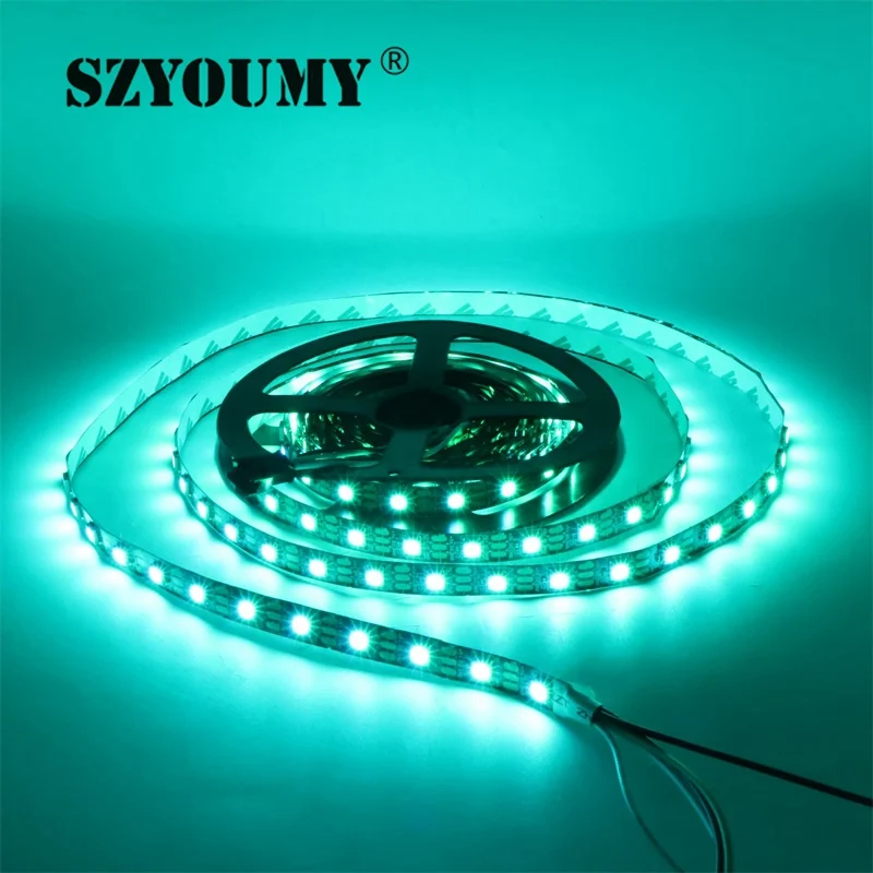 SZYOUMY DC 12 V 5 V WS2811 5050 SMD RGB светодиодные ленты прибор приемно-60 сек/м, 5 м и светодиодным фонарем с возможностью Пиксели внешний 1 Ic Управление 3 светодиода 50 м IP20/IP67