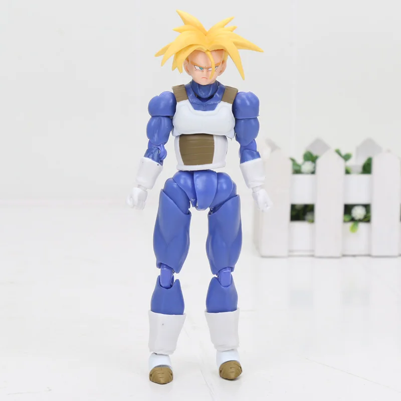16 см аниме Dragon Ball Z Fukkatsu F Супер Saiyan Бог SS vegeta стволы Гоку Драконий жемчуг фигурка игрушка подарок - Цвет: yellowlonghair trunk