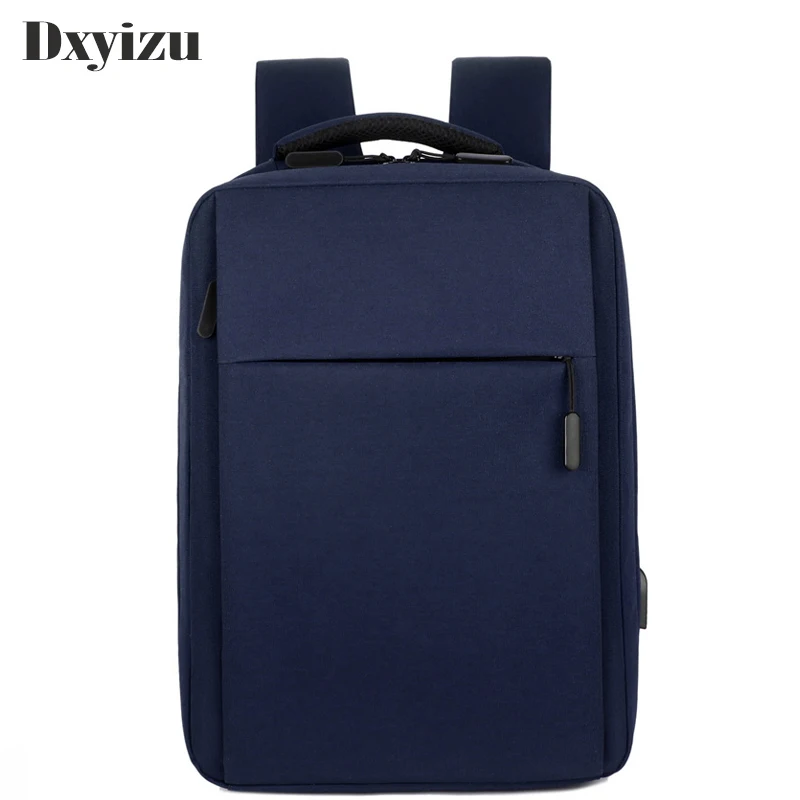 Новый повседневный модный сплошной мужской рюкзак 15,6 дюймов для ноутбука мужской мочила для подростковых мальчиков студенческая школьная простая рюкзак