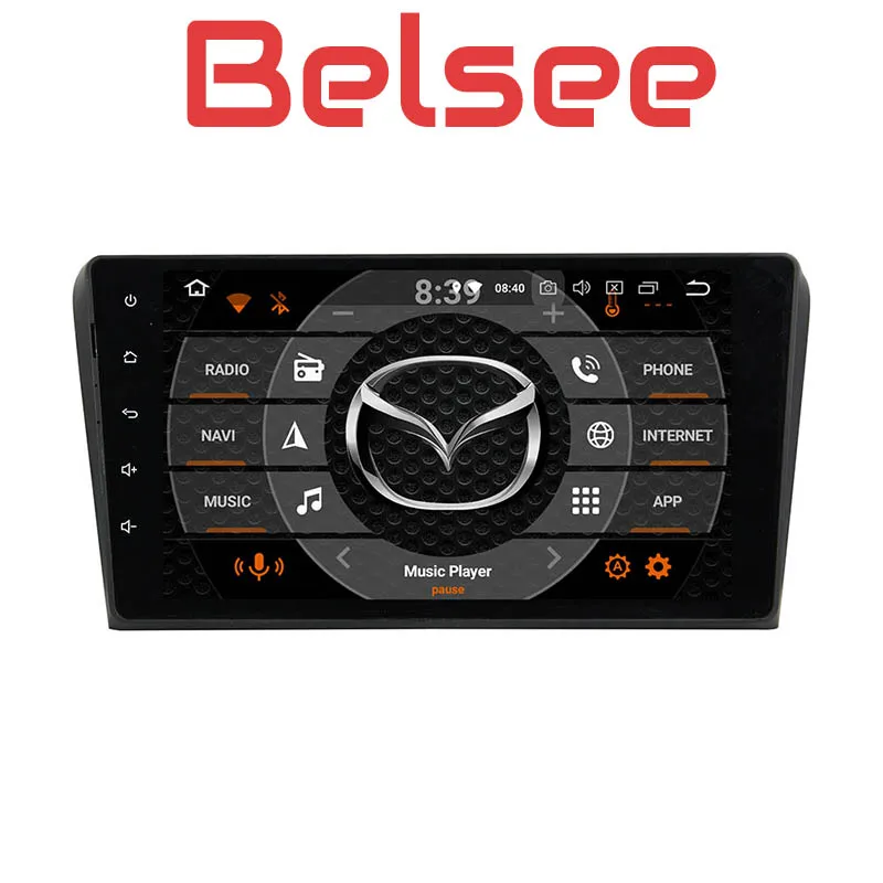 Belsee Android 8 0 автомобильный стерео радио GPS Мультимедиа Авто 9 &quotсенсорный экран