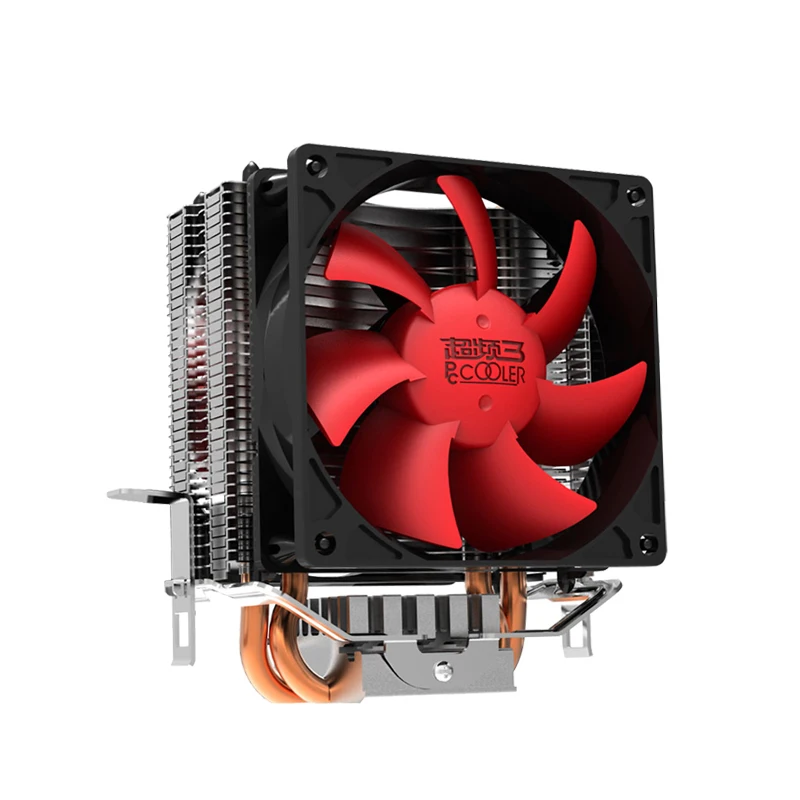 PcCooler, двойной вентилятор, кулер для процессора, вентилятор pure cooper, 2 тепловые трубки, бесшумный охлаждающий вентилятор Для LGA775 1151 1155 1556 FM2+ FM2 FM1 AM3