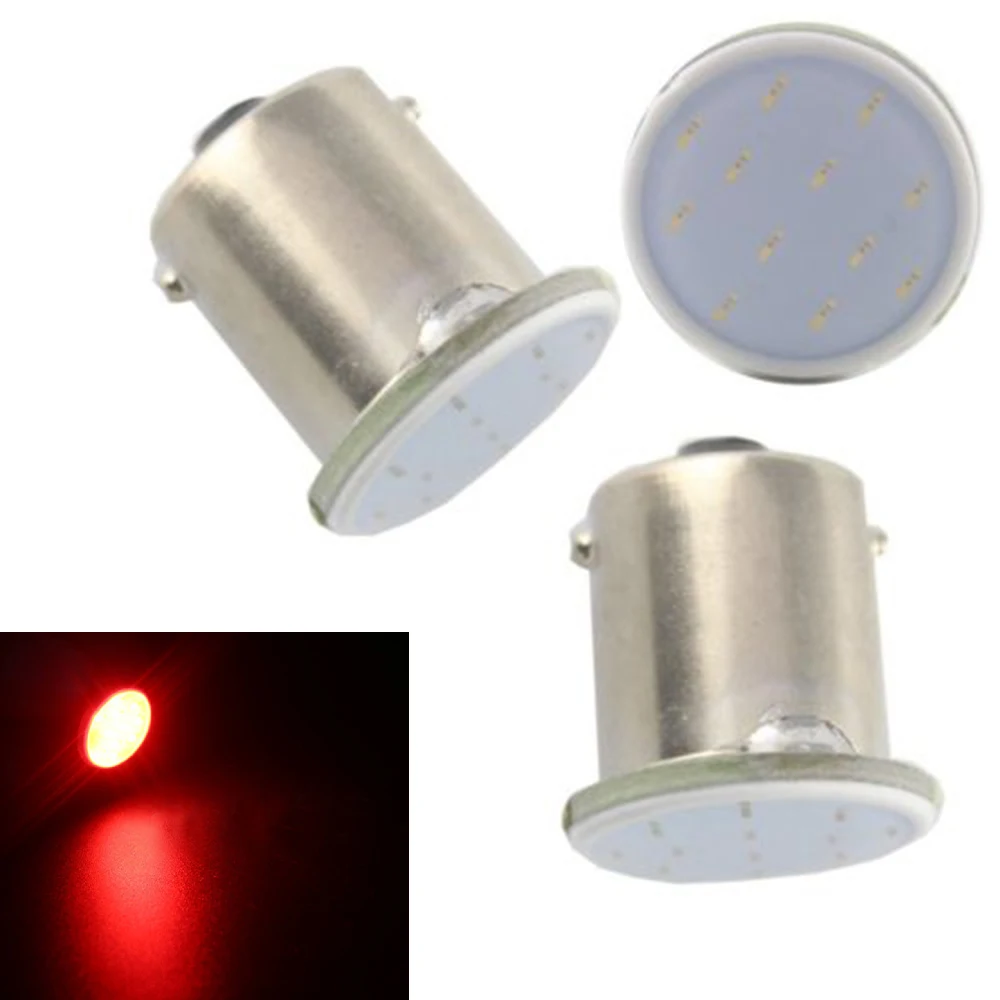 

Yushuangyi 10X S25 COB 12 SMD 12 светодиодов 1156 BA15S P21W P21/5W автомобильный сигнал стоп-сигналы задние фонари автомобильный Стайлинг красный