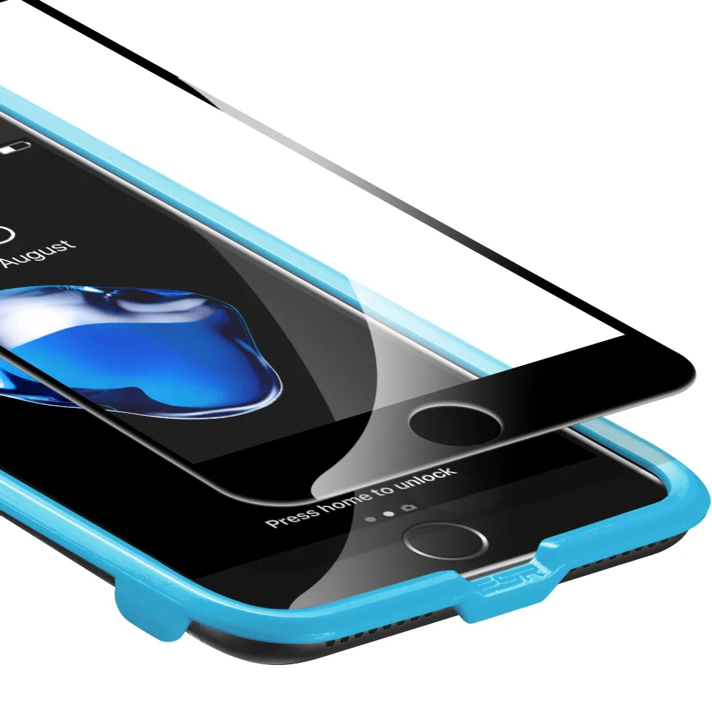 ESR Защита экрана для iPhone 7 8 Plus, белый, черный, полное покрытие, Противоударная прозрачная пленка из закаленного стекла для iPhone8 8 Plus 7Plus