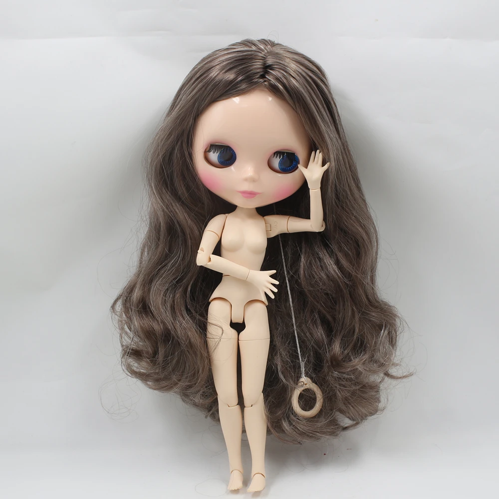 Ледяной DBS Blyth кукольные телесного цвета шарнирное тело 1/6 bjd коричневый парик