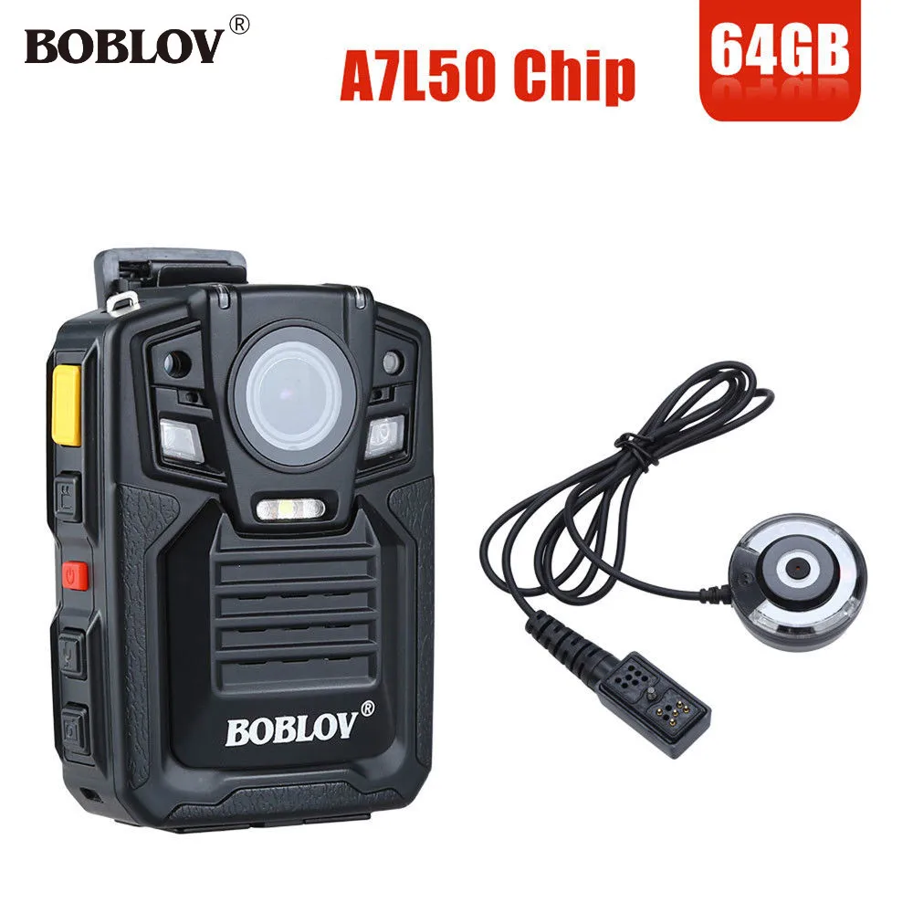 BOBLOV HD 1290P полиция 33MP безопасность внешний ИК инфракрасный объектив корпус изношенная камера ночного видения Обнаружение движения портативный персональный