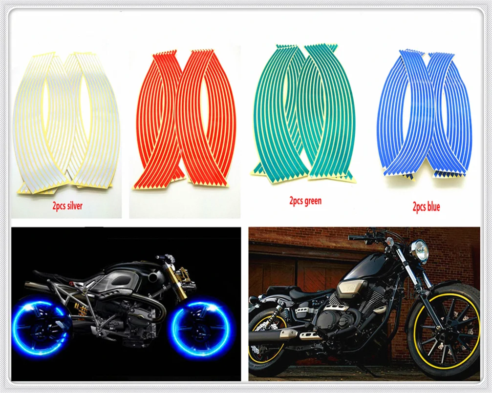 Светоотражающая лента на колесо для мотоциклов HONDA CRF450R CRF250X CRF450X CRF230F SL230|Наклейки