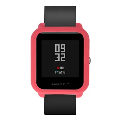 Мягкий ТПУ защитный силиконовый чехол для Huami Amazfit Bip Youth Watch SmartWatch Watachband Спортивные товары аксессуары - Цвет: Apricot pink