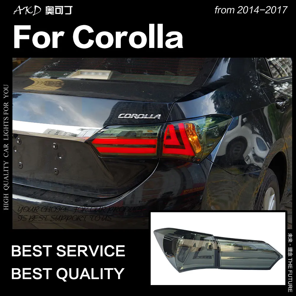 AKD автомобильный Стайлинг для Toyota Corolla задние фонари- Altis светодиодный задний фонарь светодиодный DRL сигнал тормоза заднего хода авто аксессуары