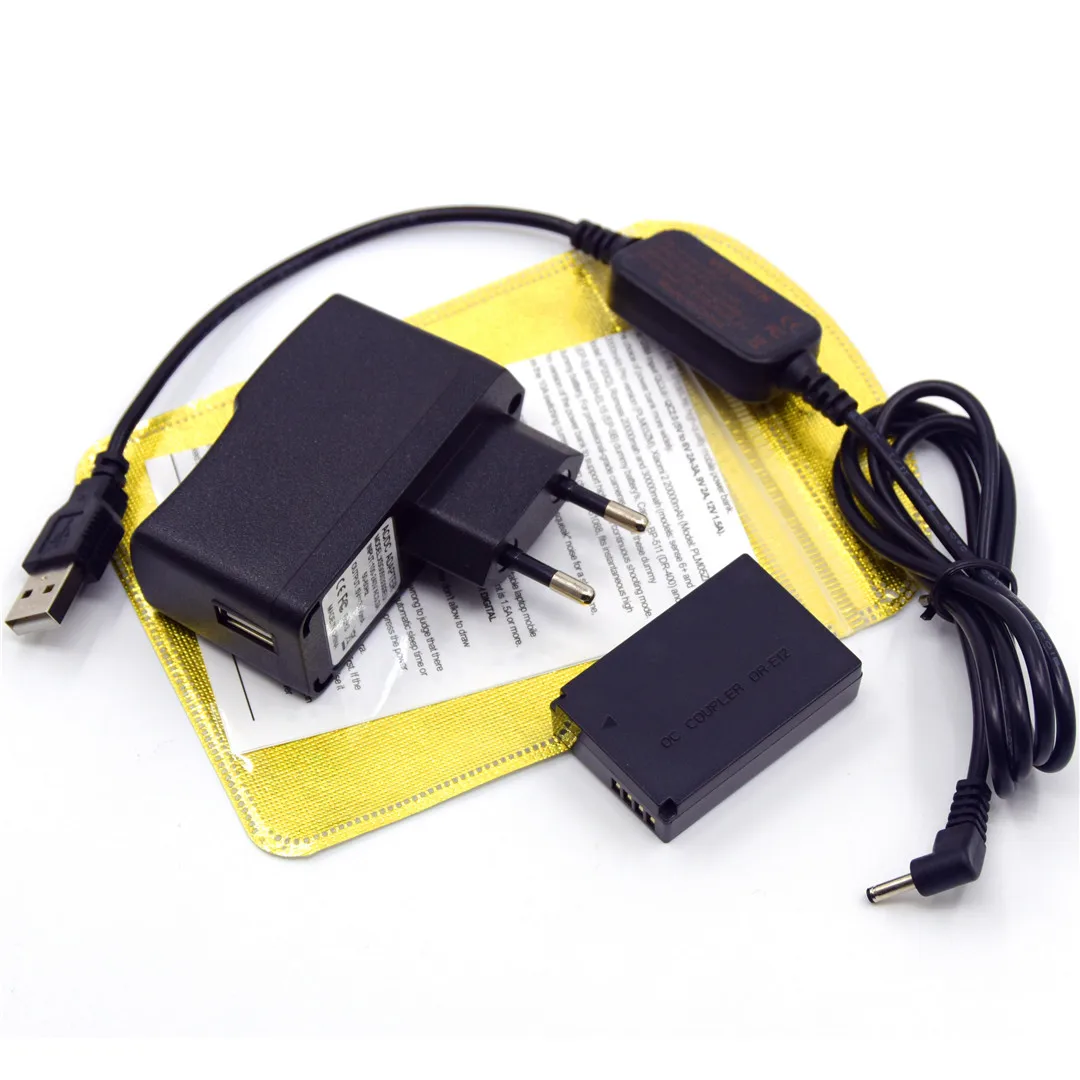 ACK-E12 5 V-8 V Зарядное устройство USB кабель+ DR-E12 DC муфта LP-E12 муляж батареи+ адаптер для камеры Canon EOS M M2 M10 M50 M100