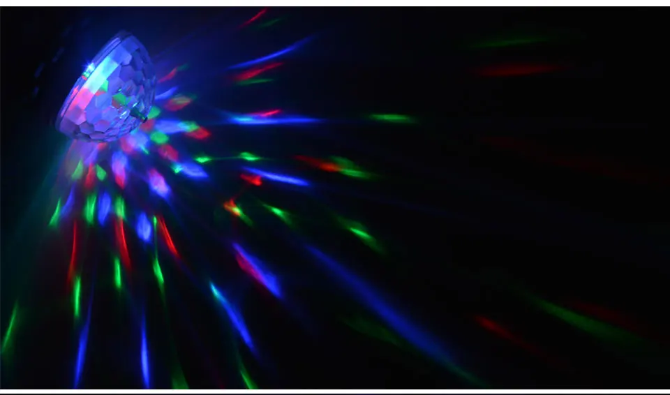 6 Вт полный Цвет E27 светодиодный светильник RGB Авто вращающийся сценический светильник Праздничная лампа AC85V-265V 110V 220V для украшения дома диско вечерние танцевальные