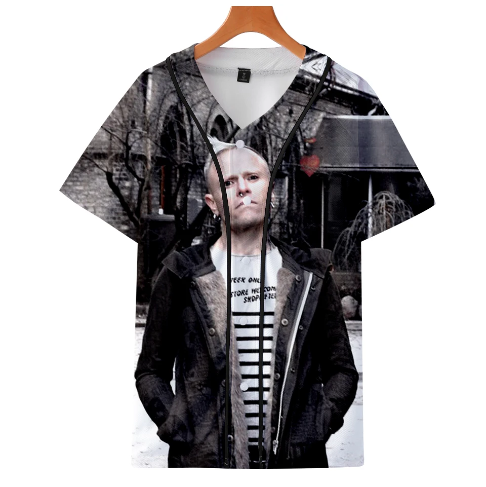 Модная крутая мужская одежда Keith Flint популярные бейсбольные хип-хоп футболки