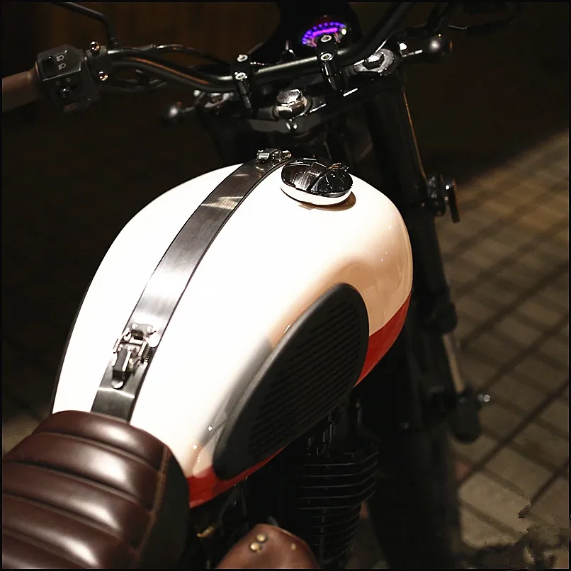 Чехол на бак мотоцикла Cafe Racer vintga наклейка из нержавеющей стали заказ|Накладки и