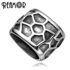 REAMOR 12*6 мм 316l бусины из нержавеющей стали для черепах с большим отверстием для кожаного браслета DIY аксессуары для изготовления ювелирных украшений