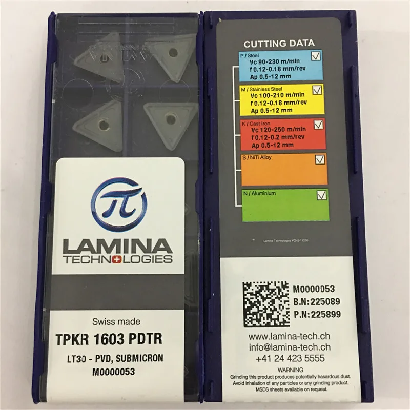 TPKR1603PDTR LT30 100% оригинальная карбидная вставка LAMINA лучшего качества 10