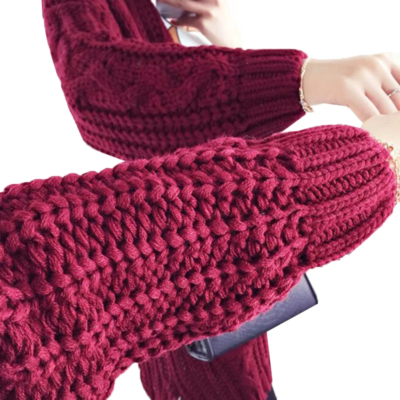 Женский длинный кардиган с карманами повседневный трикотажный завязками