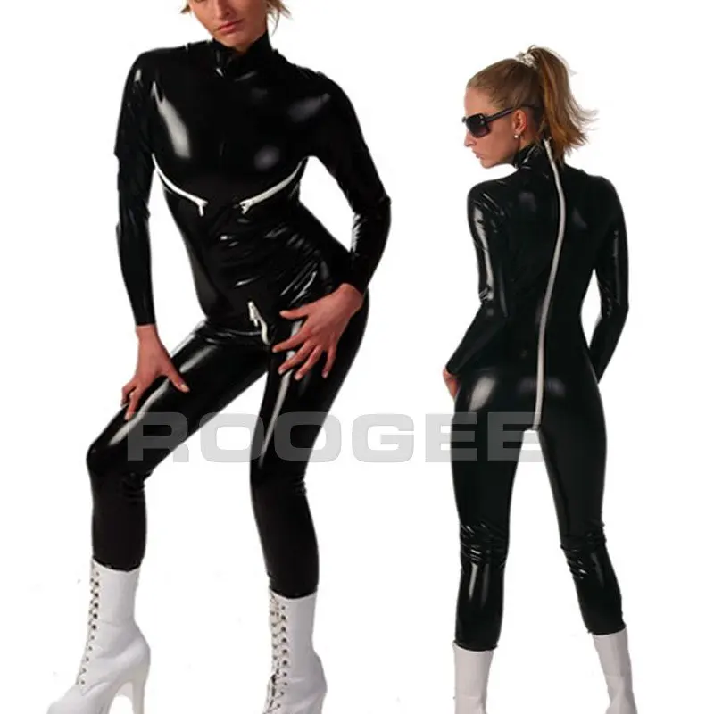 latex catsuits rubber jumpsuits
