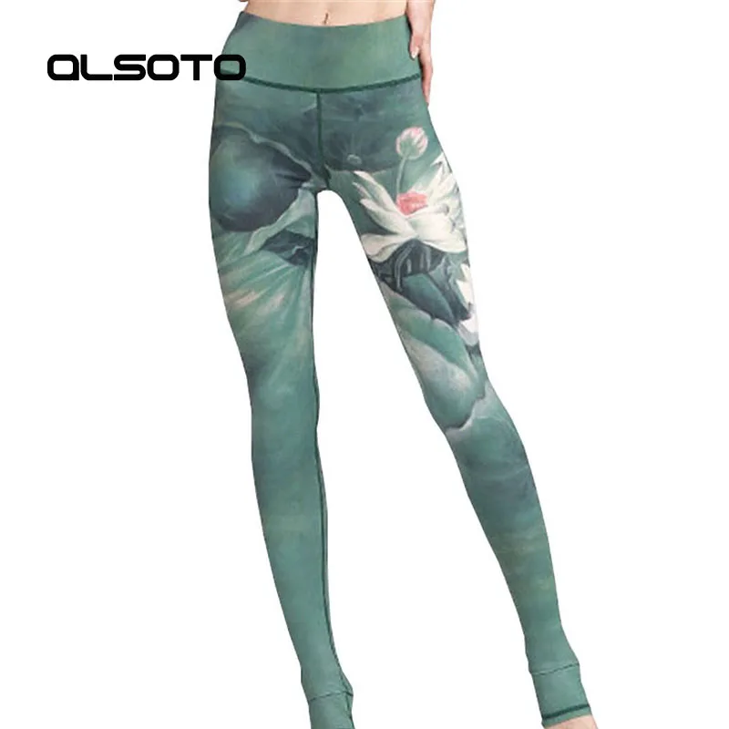 

ALSOTO women new Yoga pants wamen printing Tight sexy Fitness Running training Slim fit sexy Breathable Sports trousers