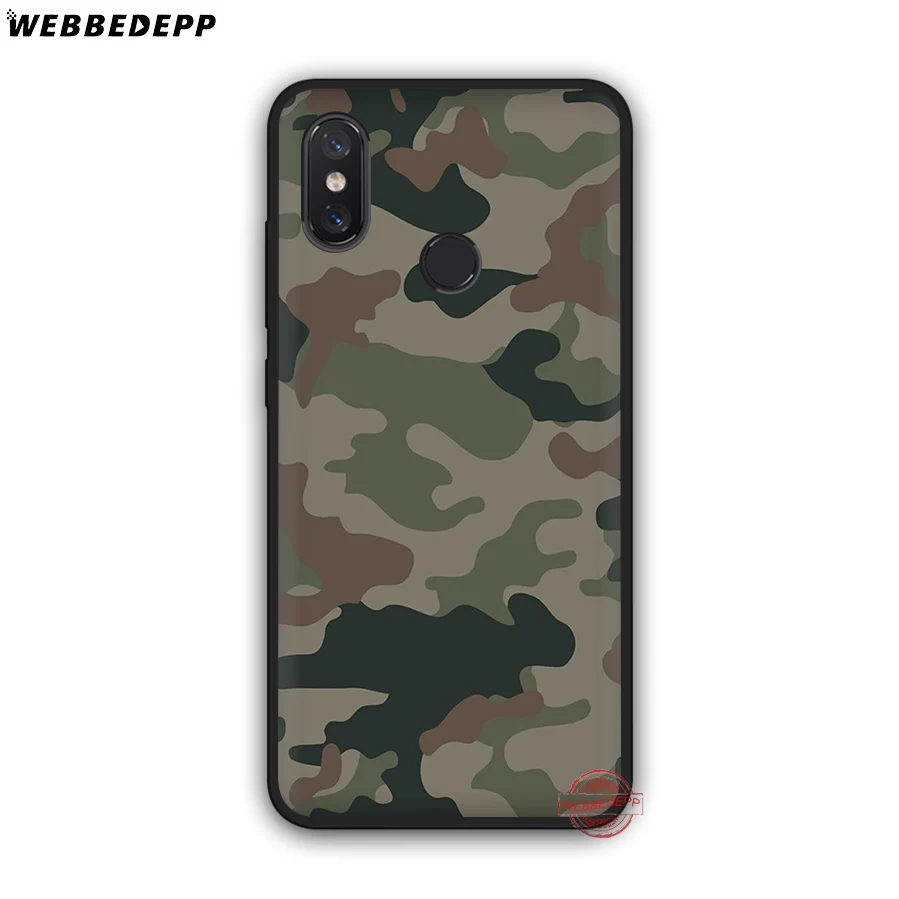 WEBBEDEPP Камуфляжный Защитный Мягкий силиконовый чехол для Xiaomi Mi 6 8 9 SE MAX 3 A1 A2 Lite F1 |