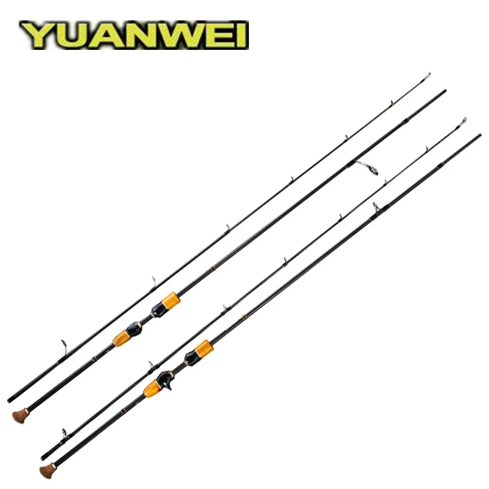 

YUANWEI 2.4m Spinning Casting Fishing Rod 2 Sections FUJI Guide Ring Carbon M Power Fishing Rod Vara De Pesca Lure Rod Peche