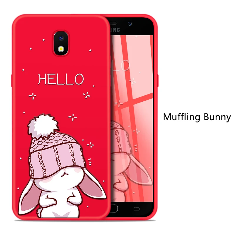 Muffling Bunny Силиконовый чехол для samsung Galaxy J8 чехол откидная крышка iphone х 3D рельеф для Galaxy J7 Pro Чехол милый для J8 бамперы - Цвет: Muffling Bunny