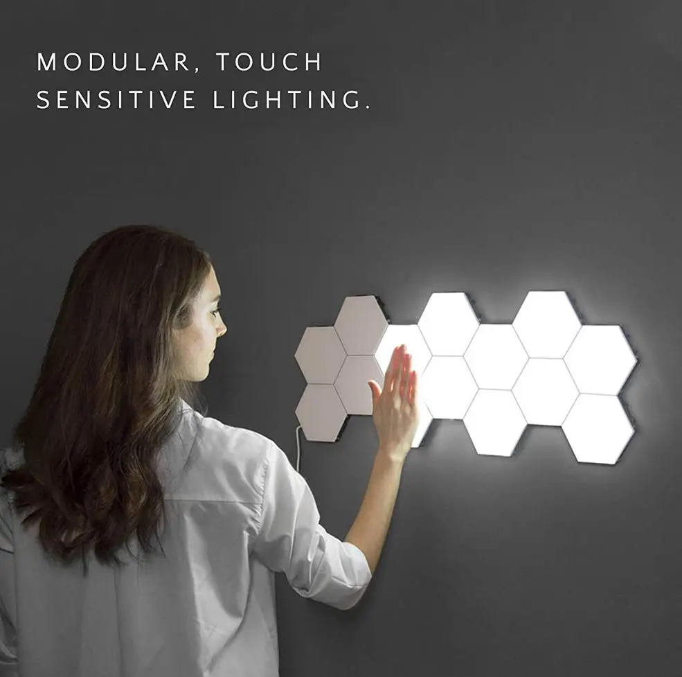 

Quantum Lamp Touch Sensitive Lighting Night Light Magnetic Modular Hexagons Led Hexagonal Lamps Creative Decoration Figurines