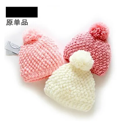 

new 2018 autumn Winter hat kids accessories baby bulb hats three-color caps cute newborn child Knitting hat