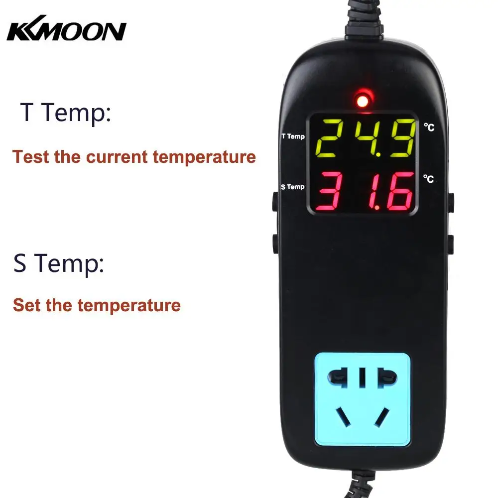 Светодиодный термометр с цифровым дисплеем переменный ток 90 250 В|thermostat picture|socket