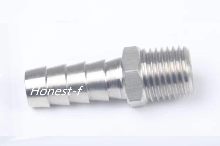 

LTWFITTING Bar Production Stainless Steel 316 Barb Fitting Coupler / Connector 3/8" Hose ID x 1/4" Male NPT Air Fuel Water